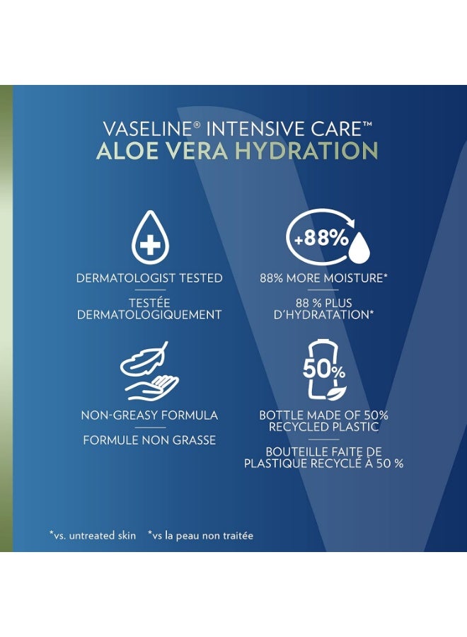 Vaseline Intensive Care™ Aloe Vera Hydration Body Lotion for dehydrated, dry skin with 48H Moisture + Ultra-Hydrating Lipids 295 ml - Image 3