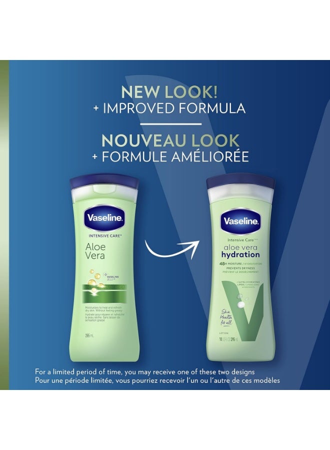Vaseline Intensive Care™ Aloe Vera Hydration Body Lotion for dehydrated, dry skin with 48H Moisture + Ultra-Hydrating Lipids 295 ml - Image 4