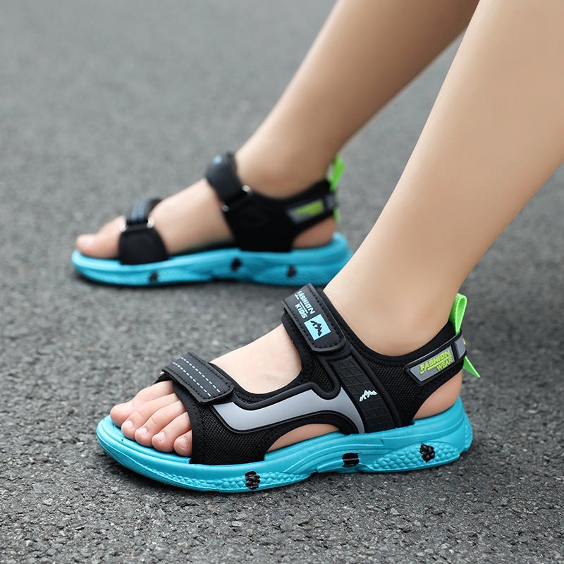 2024 Kids Sandals Soft Sole Non-Slip ZX199 Blue 