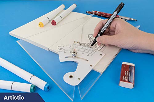 Pacific Arc Professional Adjustable Triangle Clear With Inking Edge 10" - Image 5