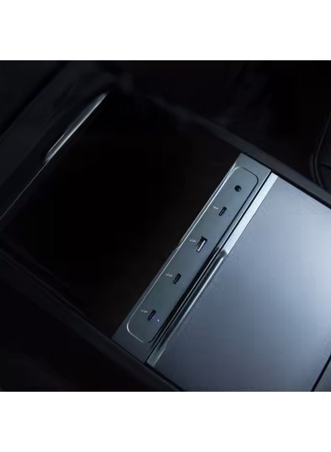 HPS Tesla Docking Station – Center Console USB Hub & Organizer for Tesla Model 3 & Model Y (2021–2024) | Multi-Device Charging Station - Image 3