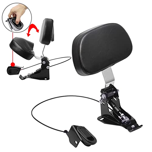 H RUO Adjustable Driver Backrest with Pad Compatible with Harley Touring Road King Street Glide FLHR FLHX 2009-2023 2022 - Image 2