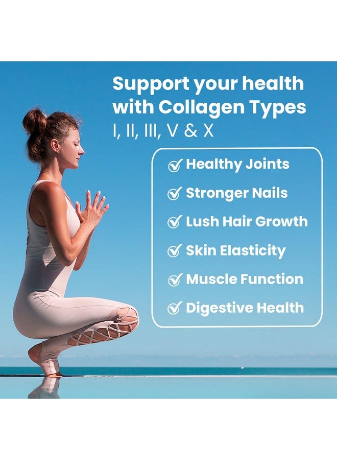 Sanar Naturals Sanar Naturals Multi Collagen Pills, Type I, II, III, V, X - Extra Strength Hair Skin and Nails Vitamins - Joint and Bone Support - Collagen for Women & Men, Collagen Peptides Supplement, 150 Capsules  - Image 2