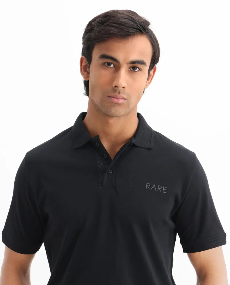 Rare Rabbit Men's Cotton Hd Print Branded Logo Polo