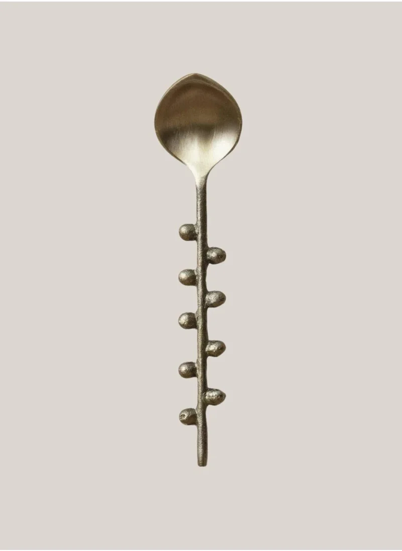 The Saffron Souk Hobnail Brass Spoon