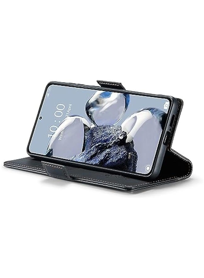 حافظة جلدية مع حماية من التشويش الكهرومغناطيسي لهاتف Xiaomi12T\/12T Pro، مع حامل بطاقات للرجال والنساء، تصميم قابل للطي وإغلاق مغناطيسي، حماية ضد الصدمات وتغطية قابلة للطي لهاتف Xiaomi12T\/12T Pro (ا - Image 2