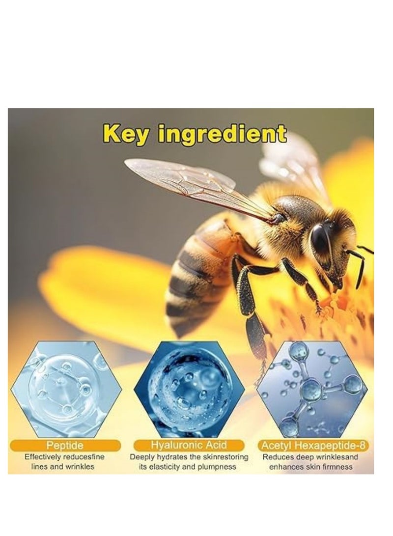 أوهو كريم بوتوكس لإزالة سم النحل لإزالة التجاعيد، كريم شد السم النحل المضاد للتجاعيد من بوتو-إكس، كريم سم النحل، مرطب لجميع أنواع البشرة، 20 جم/0.71 فل. اوقيه - Image 5