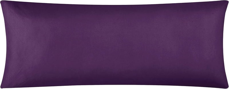 EVOLIVE Ultra Soft Microfiber Body Pillow Cover/Pillowcases 21"x54" with Hidden Zipper Closurer (21"x54" Body Pillow Cover, Purple) - Image 1