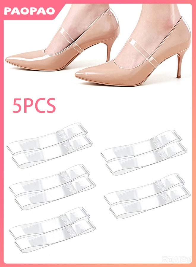 Pao pao Transparent Invisible High Heel Shoe Straps TPU Elastic Anti Loose Shoe Laces Belt Ankle Straps for High Heel - Image 1