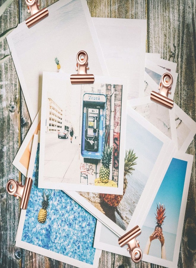 AIEX 30pcs Push Pin Clips, Metal Bulldog Clips Thumb Tacks for Cork Board Decoration Accessories School Office Supplies (Rose Gold) - Image 3