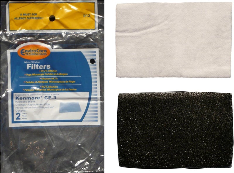 Premium Replacement Vacuum Cleaner Filters made to fit Kenmore Sears Upright CF-3, Non-Whispertone, 2 pack Worldwide simple practical design