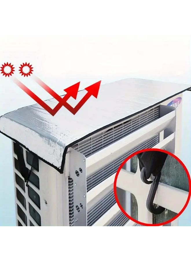 Double Layer PVC Air Conditioner Dust Cover Weather Resistant Sun Rain Protection - Image 5