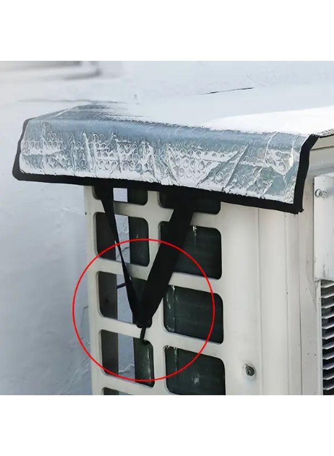 Double Layer PVC Air Conditioner Dust Cover Weather Resistant Sun Rain Protection - Image 2