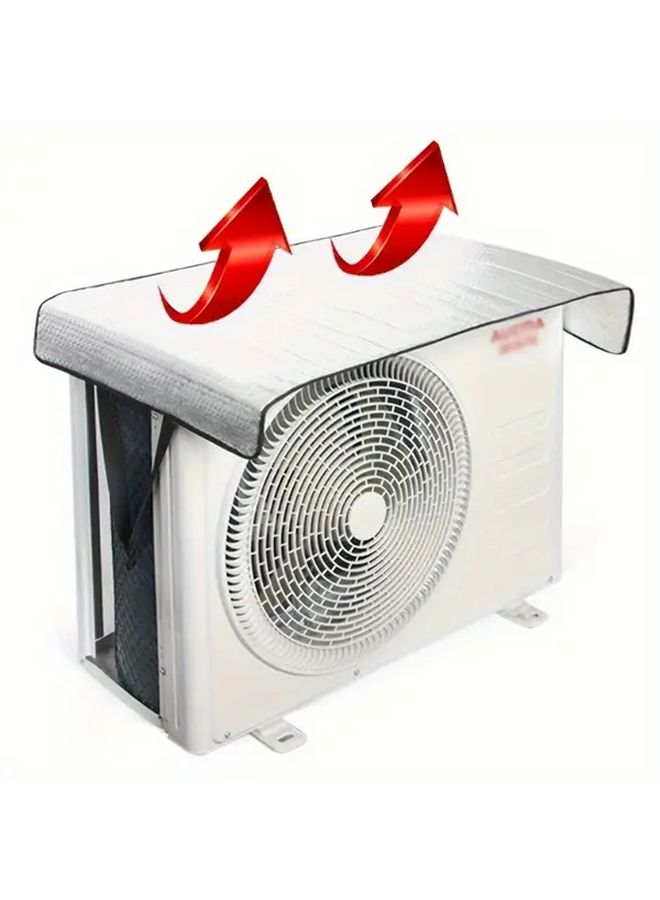 Double Layer PVC Air Conditioner Dust Cover Weather Resistant Sun Rain Protection - Image 1