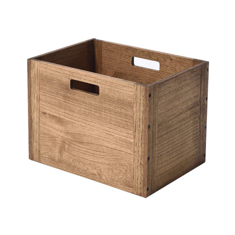 KIRIGEN Stackable Wood Storage Cube Basket Bins Organizer for Home Books Clothes Toy Modular Open Cubby Storage System Office Cubical Bookcase Closet Shelves C26DBR