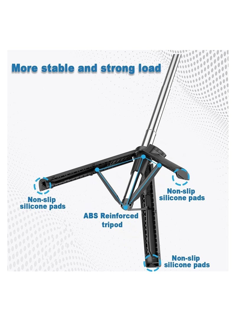 Long Selfie Stick with Tripod Stand upto 37.8 inch,4 in 1 Extendable Selfie Stick Bluetooth Selfie Sticks with Remote and Large Reinforced Tripod Compatible with iPhone Oneplus Vlogging - Image 2