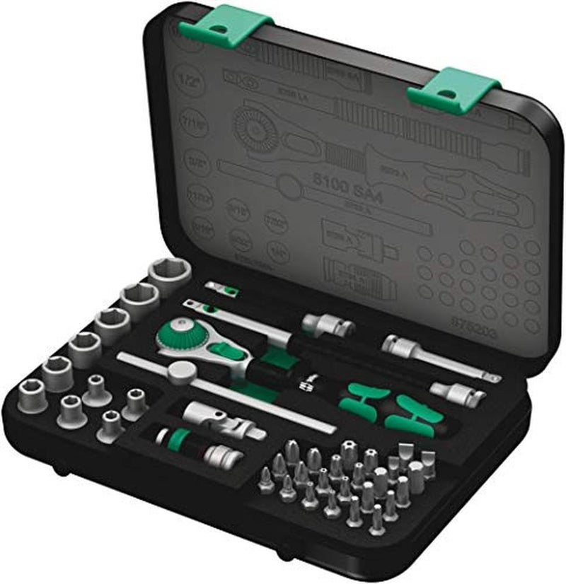 WERA 8100 SA 4 Zyklop Speed Ratchet Set - 1/4" Drive, Imperial, 41 Pieces - Image 1