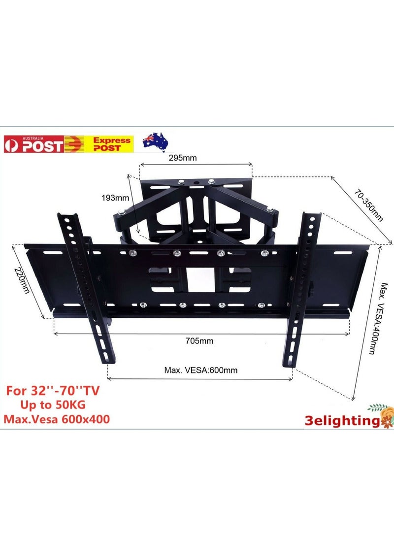 Skill Tech TV Wall Mount Bracket Full Motion Tilt Swivel Pivot 26 40 43 50 55 60 65 Inch LED Max Capacity 80 KG  - Image 1