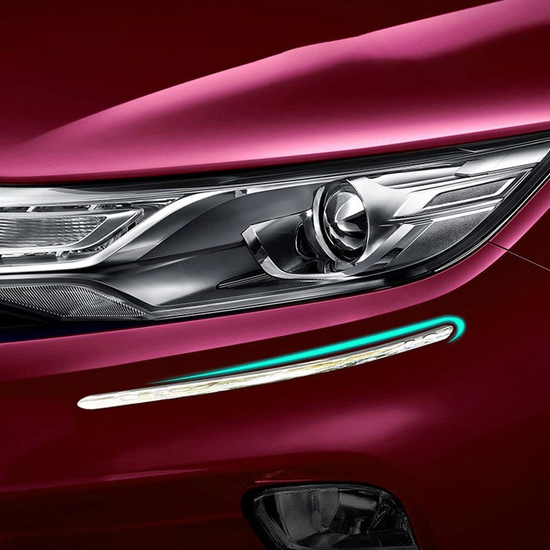 AutoBizarre Anti-Collision Silver Chrome Car Corner Bumper Protection Strips Set of 4 pcs Compatible with All Cars - Image 1