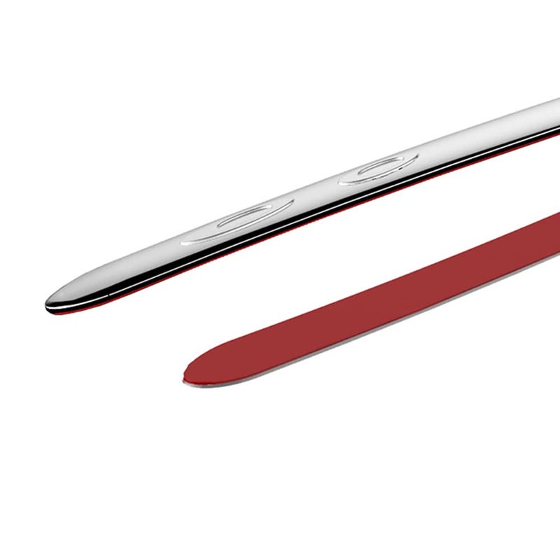 AutoBizarre Anti-Collision Silver Chrome Car Corner Bumper Protection Strips Set of 4 pcs Compatible with All Cars - Image 4