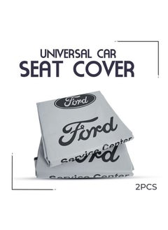 Ford High Quality Universal Car Seat Dust Dirt Protection Cover, Extra Protection For Your Seat 2 Pcs Set, Car Seat Cover, Grey  - Image 1