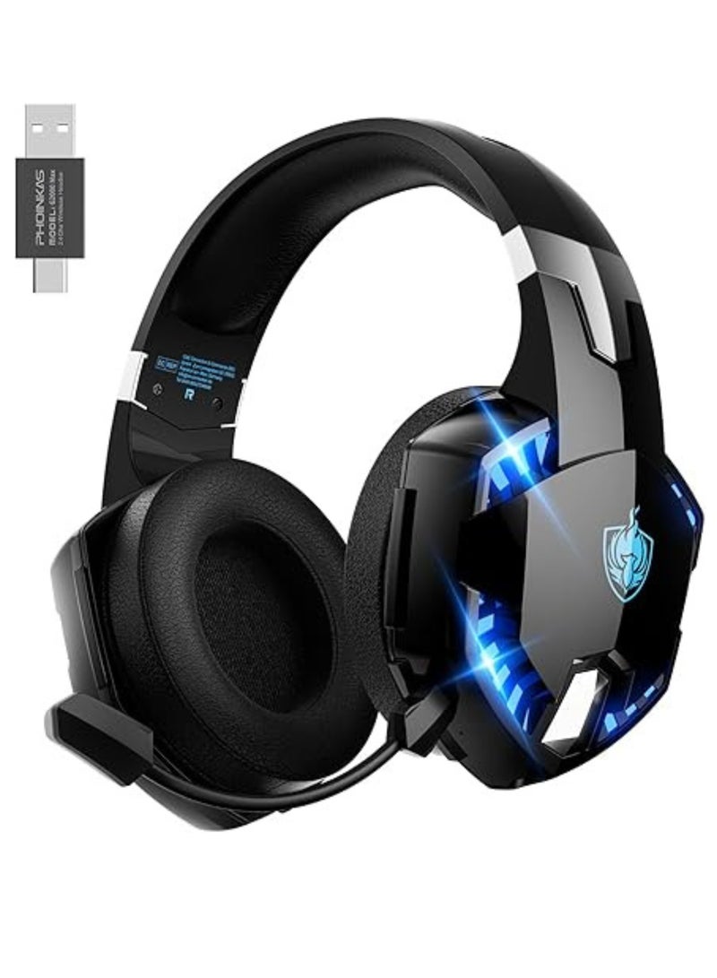 PHOINKAS PHOINIKAS G2000 Max Wireless Gaming Headset – 7.1 Surround Sound, Noise Cancelling Mic, Over-Ear Headphones for PS5, PS4, Xbox One, Switch, PC, Laptop & Tablet - Image 1