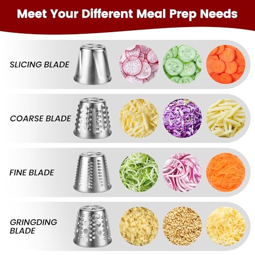 RAFBAR Stainless Steel Slicer Shredder Attachment for KitchenAid Mixers, Dishwasher Safe Cheese Grater Attachment, Food Slicer & Vegetable Shreder Accessory with 4 Blades - Image 2