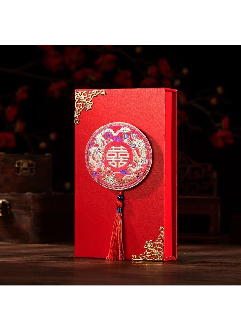 1 x 5 pcs Luxury 2024 Red Envelope, Creative Cash Gift Box for Wedding Large dragon and phoenix can hold 20,000  - Image 2