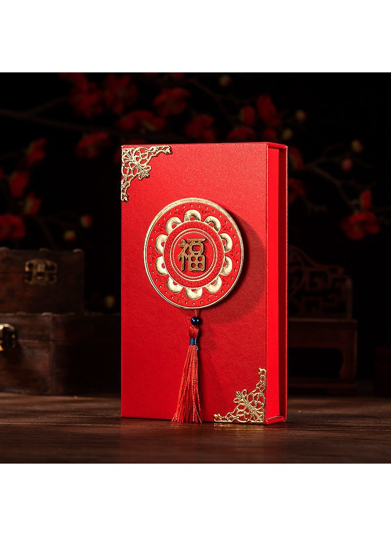 1 x 5 pcs Luxury 2024 Red Envelope, Creative Cash Gift Box for Wedding Large dragon and phoenix can hold 20,000  - Image 3