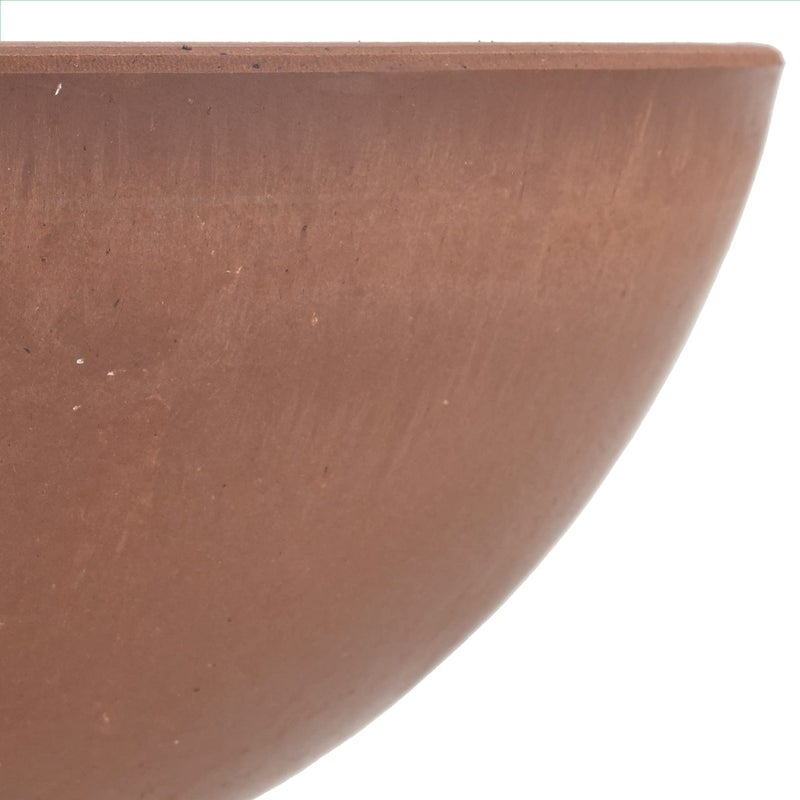 PSW Pot Collection M30TC 8-inch Plastic/Stone/Wood Composite Low Bowl Planter â€“ No Drainage Hole (Drillable), Shallow Indoor/Outer Pot for Succulents, Bonsai, Fairy Gardens, Herbs, Terra Cotta Color - Image 3