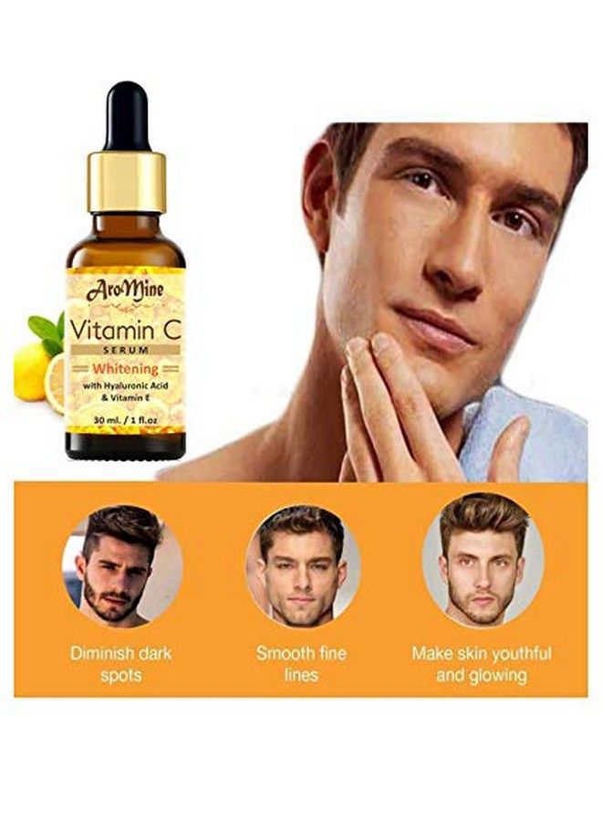Aromine سيروم فيتامين سي للوجه لتفتيح البشرة ومكافحة الشيخوخة وللبشرة المتألقة 30 مل - Image 3