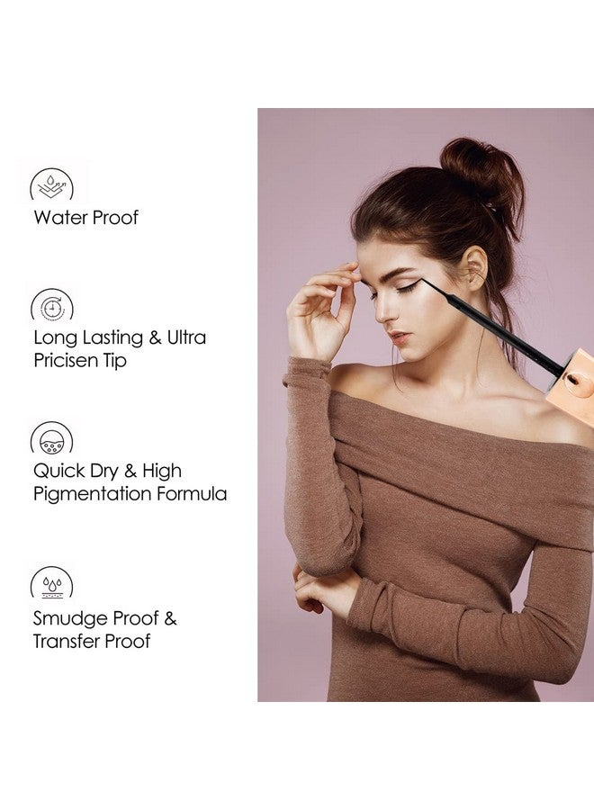 Color Diva Liquid Eyeliner Black, 5.5Ml | Fashion Inspired & Quick Drying, 12Hr Long Lasting | Fine Tip For Precise Smooth Application |Waterproof & Smudge Proof - Image 5