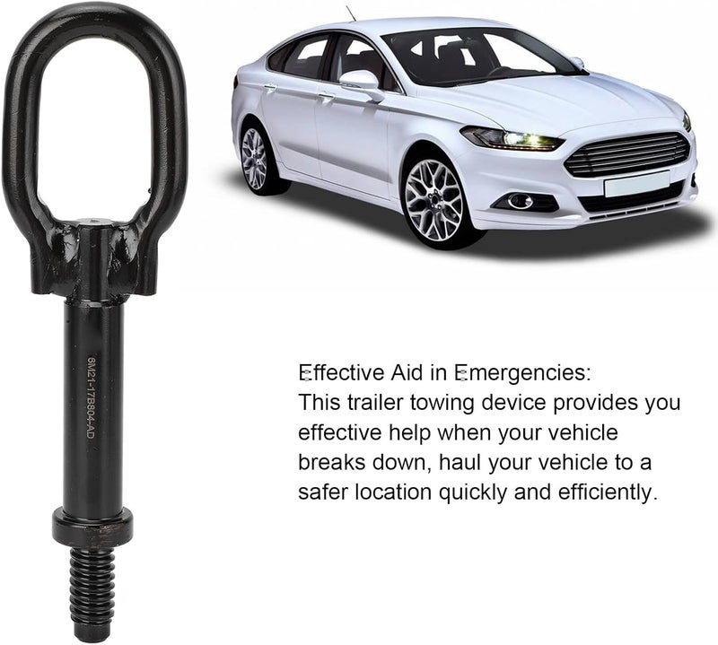 ciciglow Tow Hook for Ecosport Focus Energi Mondeo, 1768868 6M2117B804AD Towing Eye Hook, Front Bumper Towing Eye Tow Hook for Car, Effective Aid in Emergencies - Image 2