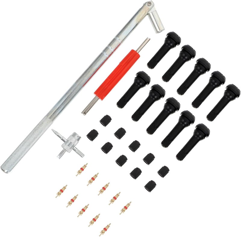 مجموعة أدوات تركيب نواة صمام الإطار Ciieeo 1set: أداة لإصلاح صمامات الإطارات للسيارات والشاحنات والدراجات النارية، سهلة الاستخدام ومحمولة. - Image 1