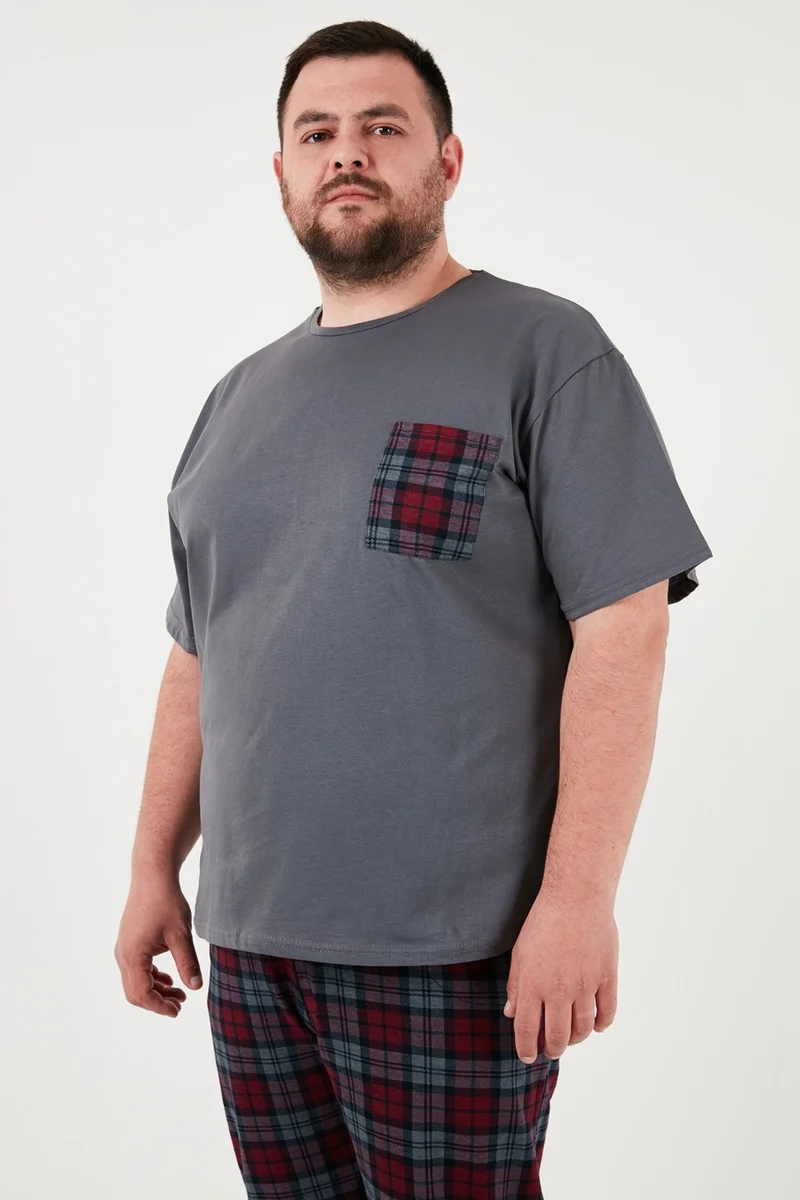 Buratti Cotton Regular Fit Plus Size Pajama Set Men's Pajama Set 6572002B