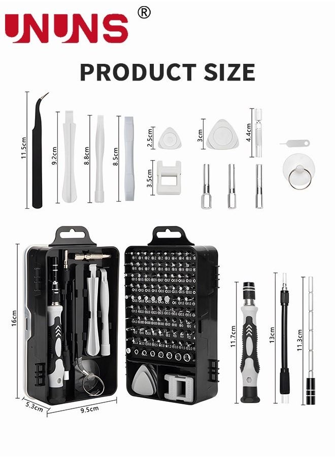 UNUNS - 122-Piece Upgraded Precision Screwdriver Set, Electronics Repair Tool Kit, Mini Screwdriver Set All In One for Electronics, iPhone, Jewelers, Laptop and Small Repairs - Image 1