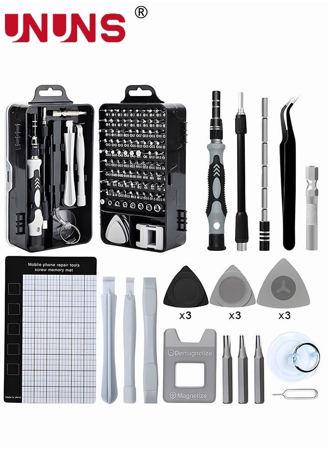 UNUNS - 122-Piece Upgraded Precision Screwdriver Set, Electronics Repair Tool Kit, Mini Screwdriver Set All In One for Electronics, iPhone, Jewelers, Laptop and Small Repairs - Image 1