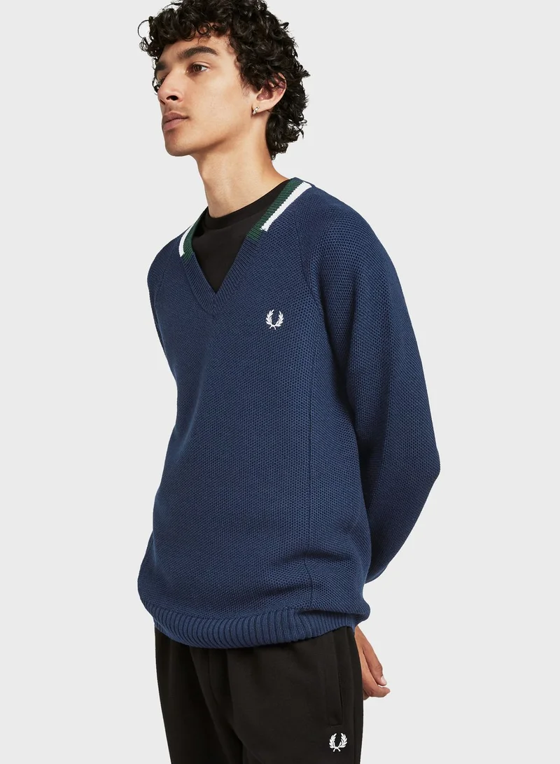 FRED PERRY Contrast Edge Sweater