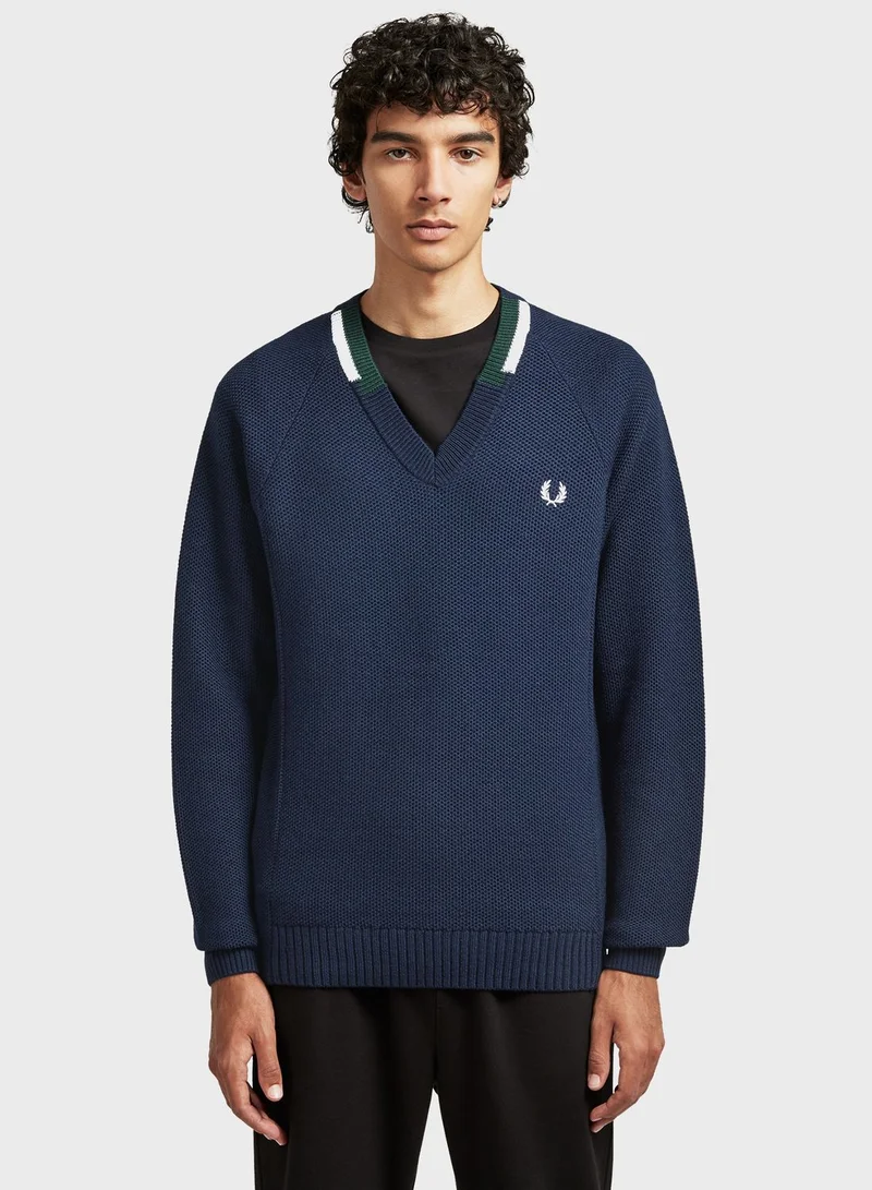 FRED PERRY Contrast Edge Sweater