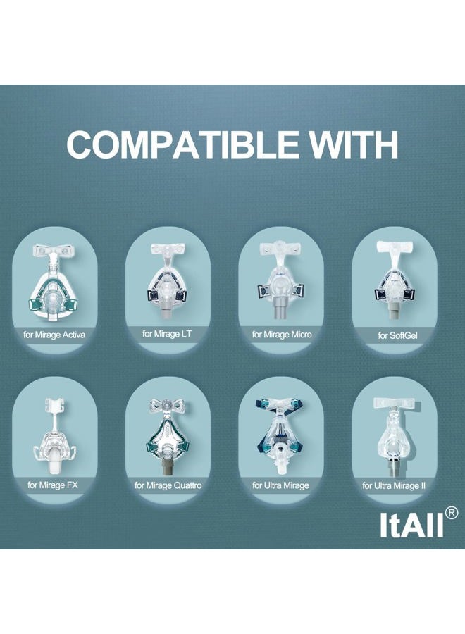 ItAll 2Pack CPAP Headgear Strap for Resmed Mask, Universal Replacement Headgear Strap for Most Resmed Mask, Comfortable and Elasticity for Achieving Good Seal, Blue - Image 5