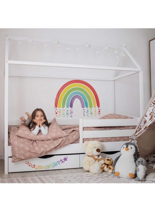 PapaKit Large Rainbow Wall Decal Vinyl Stickers | Nursery Baby Child Kid Teen Bedroom Play Room Decor | Creative Art Design Pattern | Safe Removable Adhesive - Image 5
