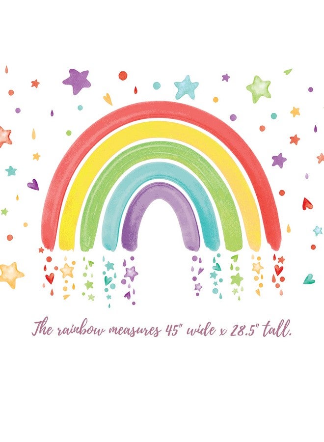 PapaKit Large Rainbow Wall Decal Vinyl Stickers | Nursery Baby Child Kid Teen Bedroom Play Room Decor | Creative Art Design Pattern | Safe Removable Adhesive - Image 4