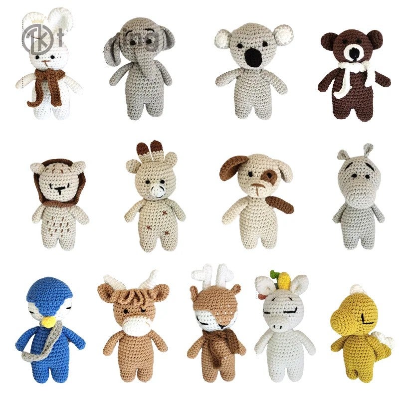 Y&D Hot Sale ized Embroidered Animal Rabbit Baby Rattle Crochet Knit Bunny Teething Sensory Toys Stuffed Plush Toy for Babies - Image 5