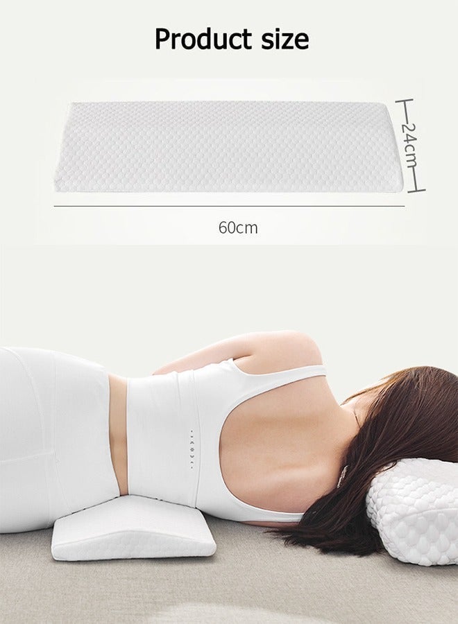 MLADEN Lumbar Support Pillow, Breathable Triangular Back Waist Cushion for Sleeping, Pain Relief Support for Pregnant Women, Elderly & Lumbar Discomfort – White - Image 2