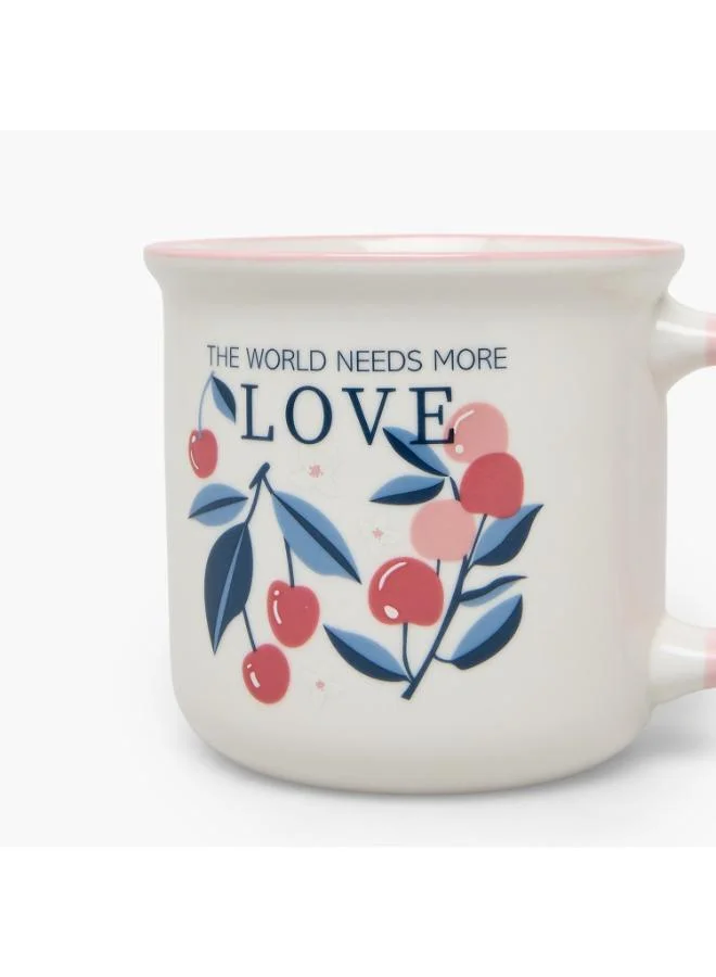 لايف ستايل Love Print New Bone China Mug with Handle - 355 ml
