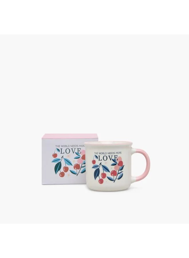 لايف ستايل Love Print New Bone China Mug with Handle - 355 ml