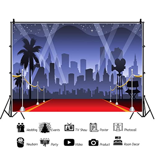 Yeele 10x8ft Red Carpet Backdrops for Photography Flash Stars Showing Time Background Party Decoration Banner Kids Baby Photo Booth Shoot Vinyl Studio Props - Image 2