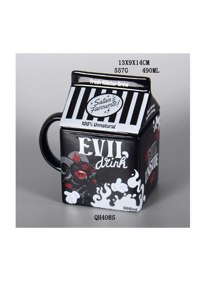 Beauenty Creative cute ceramic cups/square cups with lids 
