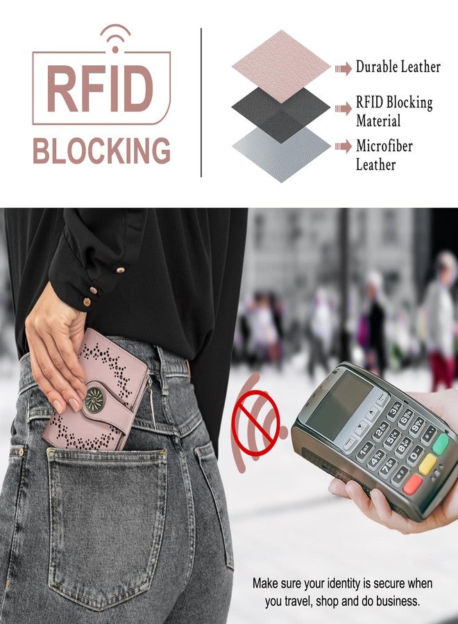 Tipmile Small Wallet for Women Bifold RFID Blocking Card Holder Leather Wallets with Zipper Coin Pocket - Image 3