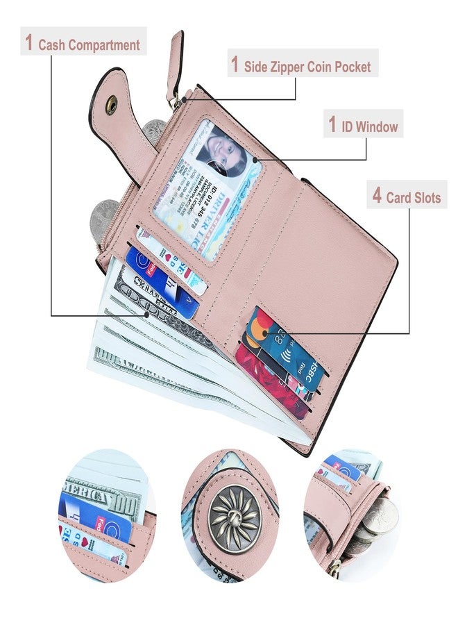 Tipmile Small Wallet for Women Bifold RFID Blocking Card Holder Leather Wallets with Zipper Coin Pocket - Image 2